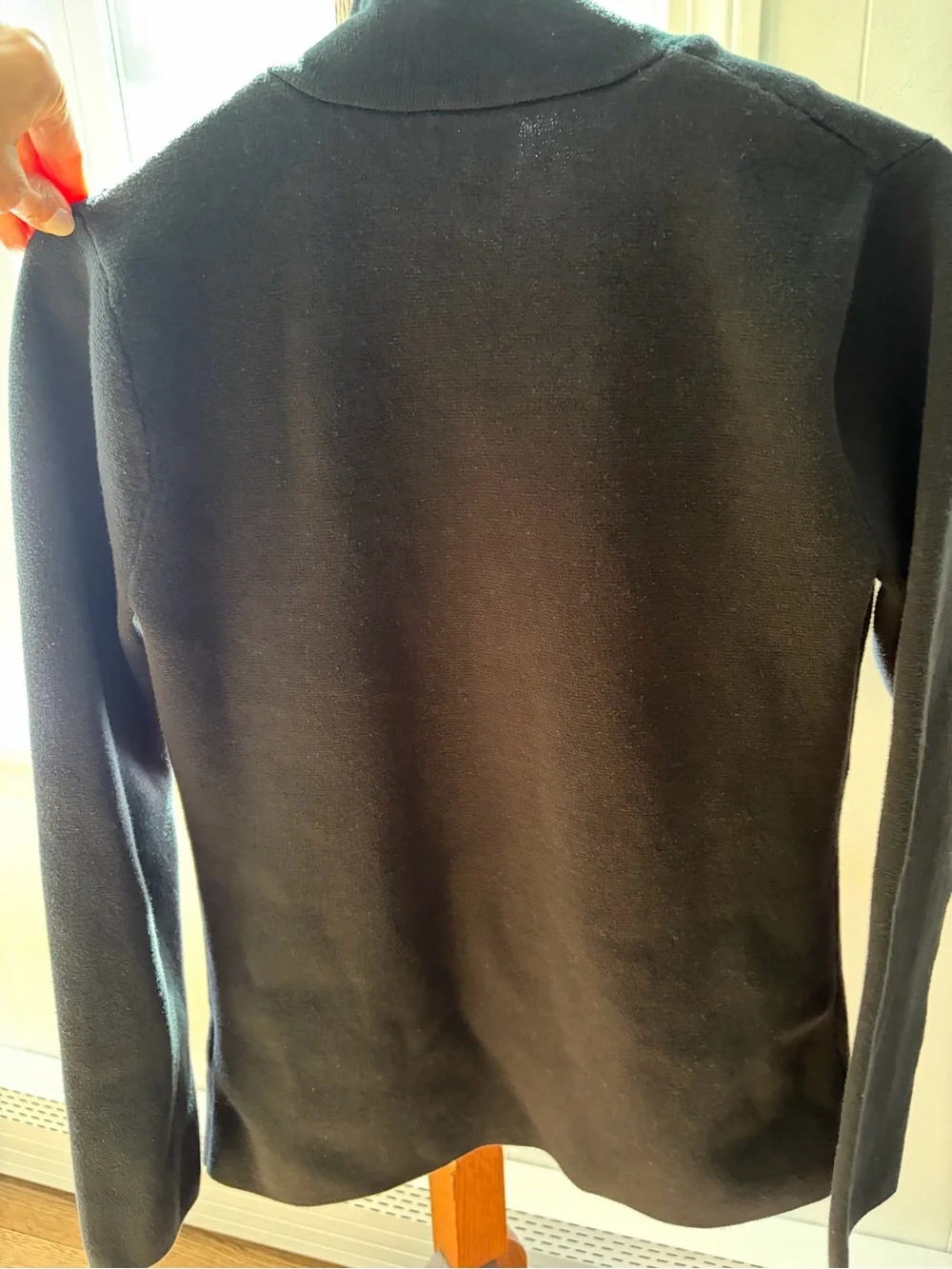 J. Crew Black Open-Front Knit Cardigan Sweater